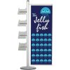 Multi Stander 19 - Enkelsidig, 1 st 50cm banner + 4xA4 hyllor #1