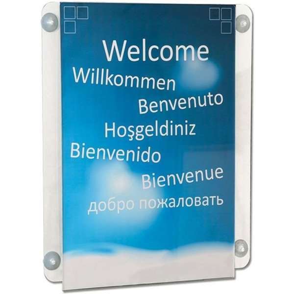 Fönsterram med sugkopp dubbelsidig vertikal - A3