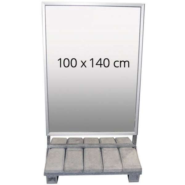 Heavy Outdoor Sign Betongställ - 100x140 cm - silver #1