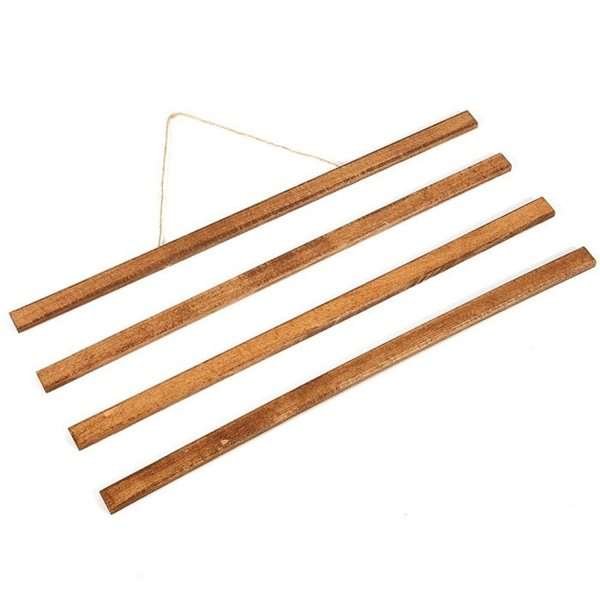 Träaffischhängare i mörk bok. affischtavla i trä, magnetisk - 40cm set #1