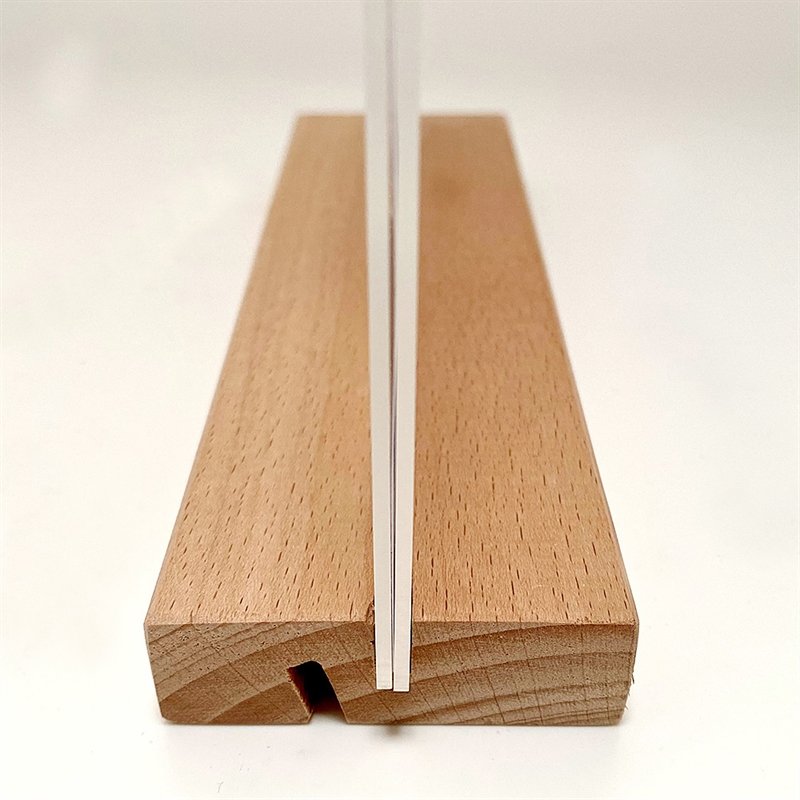 WOOD Menuholder af bøgetræ, inkl. akrylplade, A4, 2 vinkler - opretstående og skrå #6