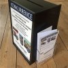 Donationslåda med A4 info och korthållare #5