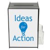 Donationslåda med A4 info och korthållare #2