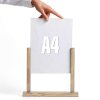 Menyhållare i ljust trä, m/akrylhållare, A4 #2