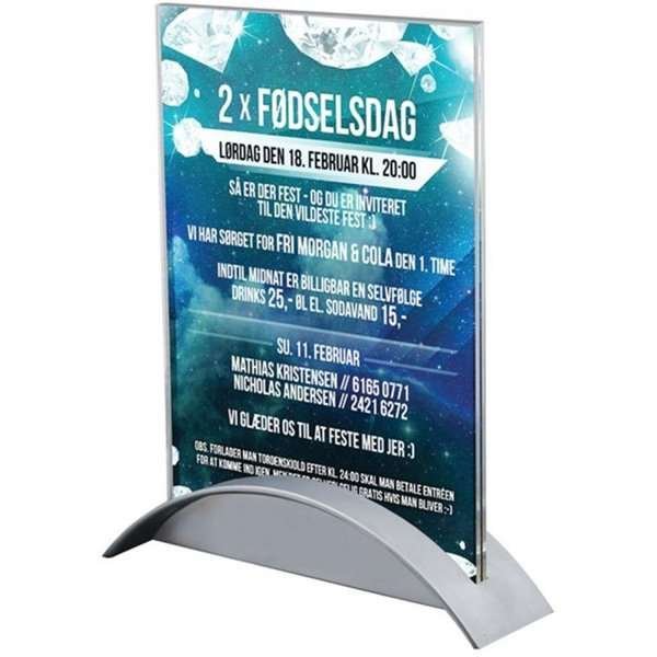 Rocket Menu korthållare vertikal - A5 - 14,8x21 cm - grå #1
