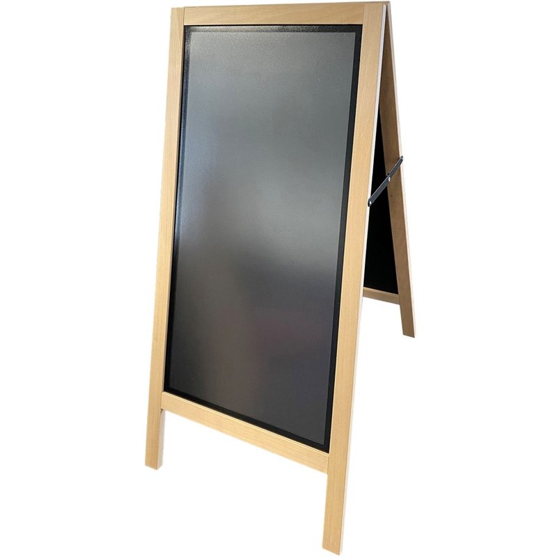 Högt griffelställ med magnetplast i ljus bokträ 54 x 115 cm #1