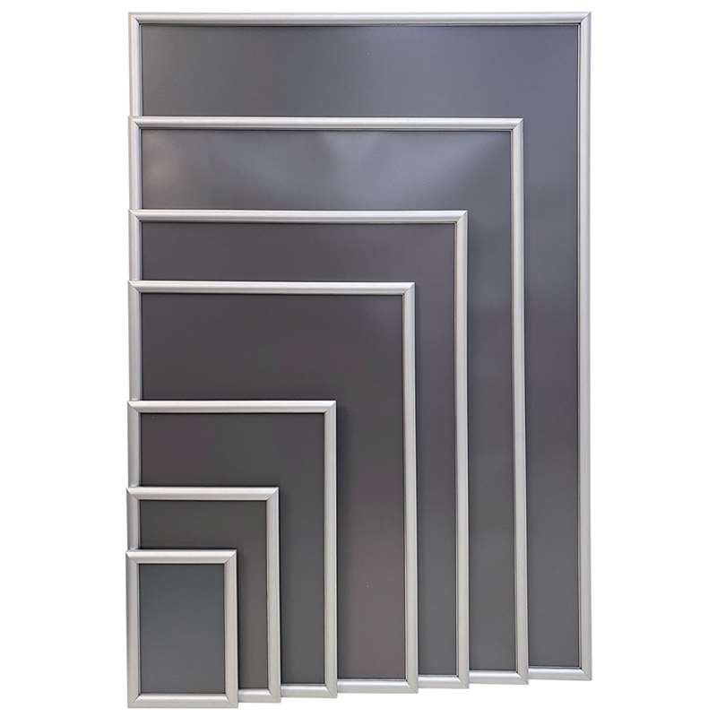 Alu sn&auml;ppramar, silver, 17 mm profil, 50 x 70 cm