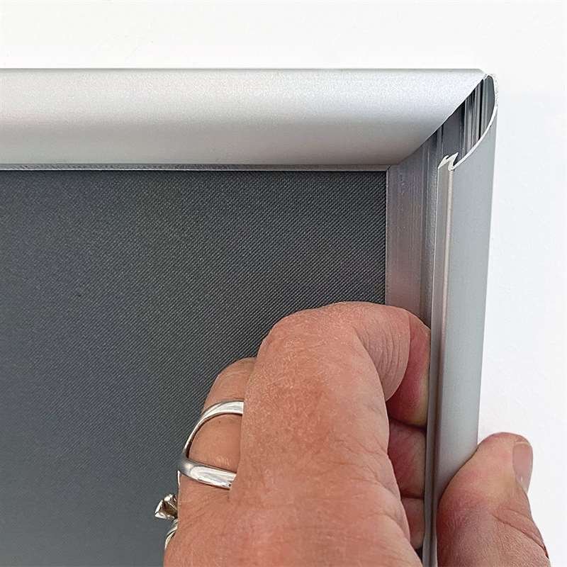 Alu sn&auml;ppramar, silver, 17 mm profil, A3