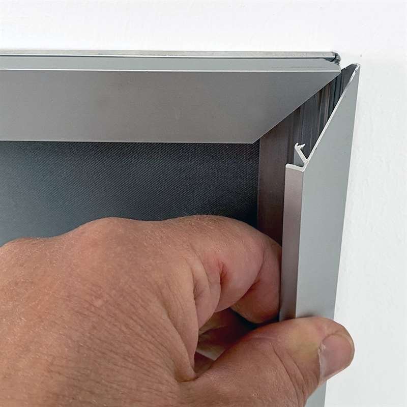 Alu sn&auml;ppramar, silver, 20 mm plan profil, 70 x 100 cm