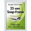Alu snäppram - 25 mm - 50x70 cm - silver #3