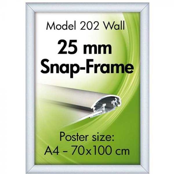 Alu snäppram - 25 mm - 50x70 cm - silver #3