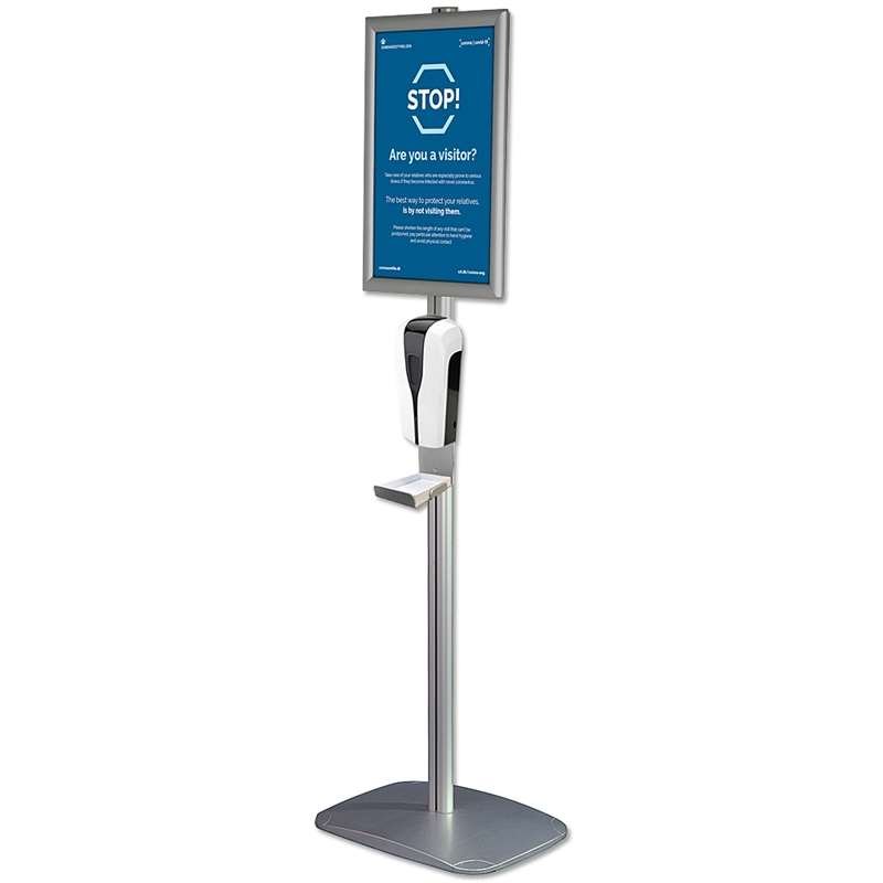 Mini Multi Stand med 1000ml spritautomat, dropphållare och bricka och Snap Frame A3 #1
