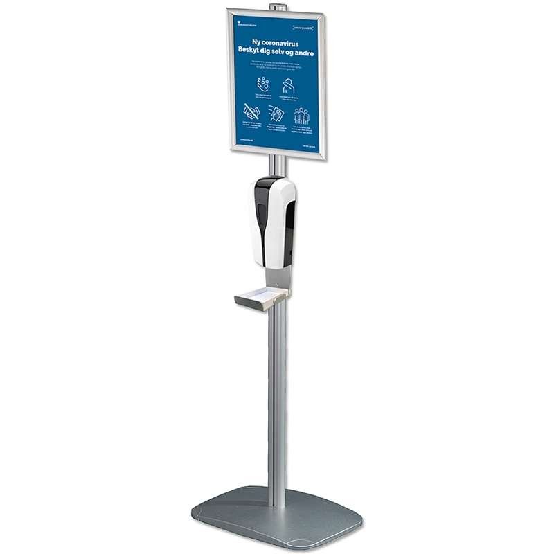 Mini Multi Stand med 1000ml spritautomat, dropphållare och bricka och Snap Frame A4 #1