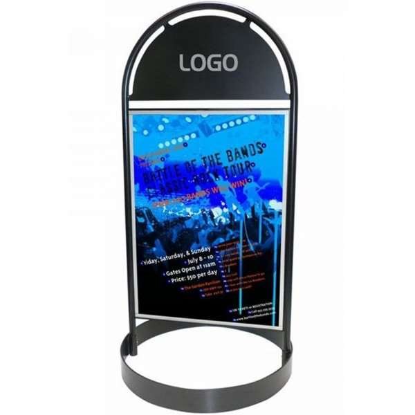 Gatupratare Gotik Circle city sign skyltställ - 50x70 cm - svart #6