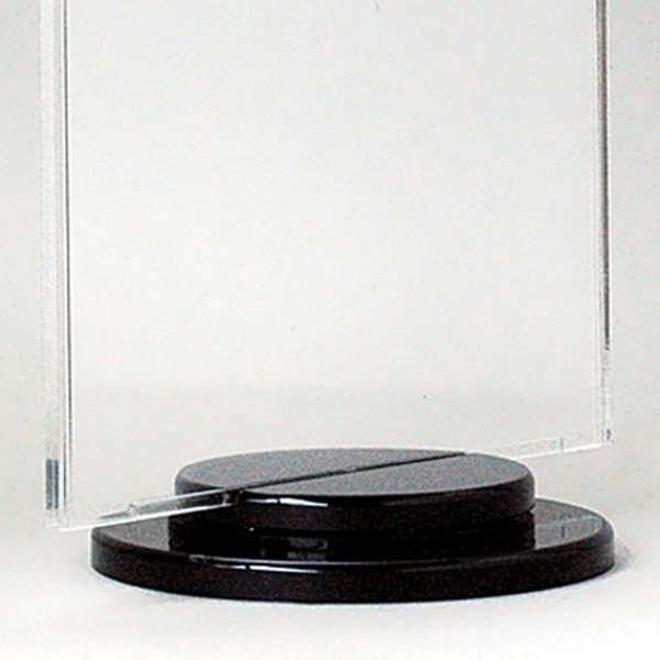 Spin Menuhållare vertikal - 6xM65 Flyer - 9,9x21 cm - svart #2