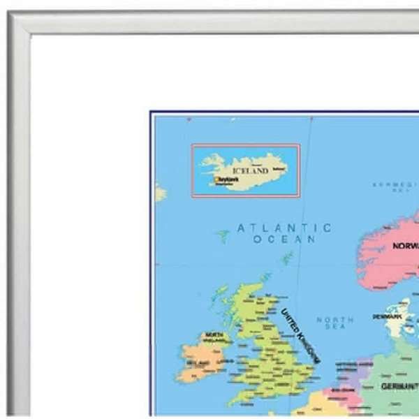 Whiteboard med Europakarta - 103x73 cm #3
