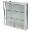 Vitrin vitrinskåp - Vitrinvägg Duo glasmonter med LED-ljus och lås - silver #1