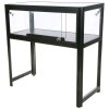 Vitrine vitrinskåp - Showcase Desk Duo glasmonter med LED-ljus och lås - svart #2