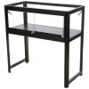 Vitrine vitrinskåp - Showcase Desk Duo glasmonter med LED-ljus och lås - svart #1
