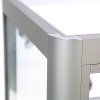Showcase Desk Duo, alu/silver, glasmonter med LED-ljus och lås #2