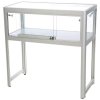 Showcase Desk Duo, alu/silver, glasmonter med LED-ljus och lås #4
