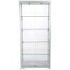 Showcase Tower Duo glasmonter med LED-ljus och lås - silver #6