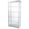 Showcase Tower Duo glasmonter med LED-ljus och lås - silver #1
