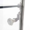 Showcase Tower Duo glasmonter med LED-ljus och lås - silver #4