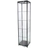 Vitrin vitrinskåp - Showcase Tower Solo glasmonter med LED-ljus och lås - svart #8