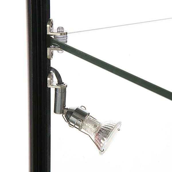 Vitrin vitrinskåp - Showcase Tower Solo glasmonter med LED-ljus och lås - svart #4