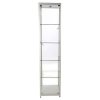 Vitrin vitrinskåp - Showcase Tower Solo glasmonter med LED-ljus och lås - silver #10