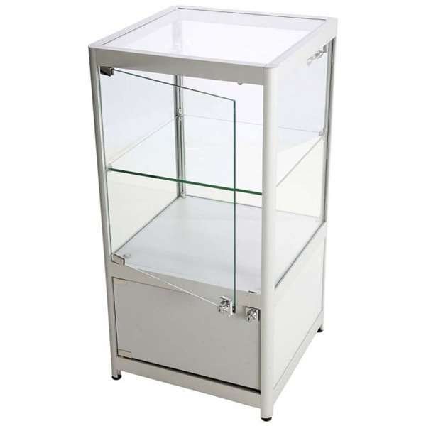 Glasmonter Bänk Solo Med Skåp Silver #2