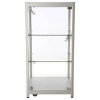 Vitrine vitrinskåp - Showcase Counter Solo glasmonter med LED-ljus och lås - silver #9