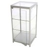 Vitrine vitrinskåp - Showcase Counter Solo glasmonter med LED-ljus och lås - silver #1