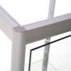 Vitrine vitrinskåp - Showcase Counter Solo glasmonter med LED-ljus och lås - silver #3