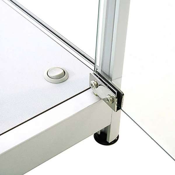 Glasvitrin Counter Solo Silver #2