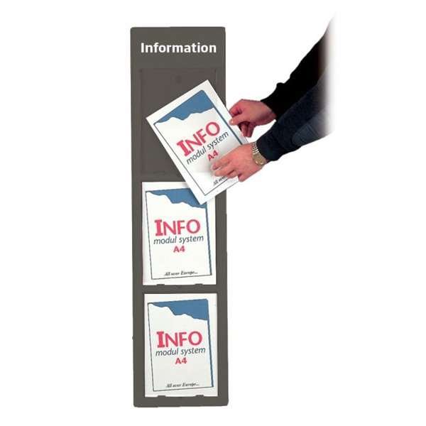 INFO MODUL 3xA4 Kolgrå, RAL 7016 #1