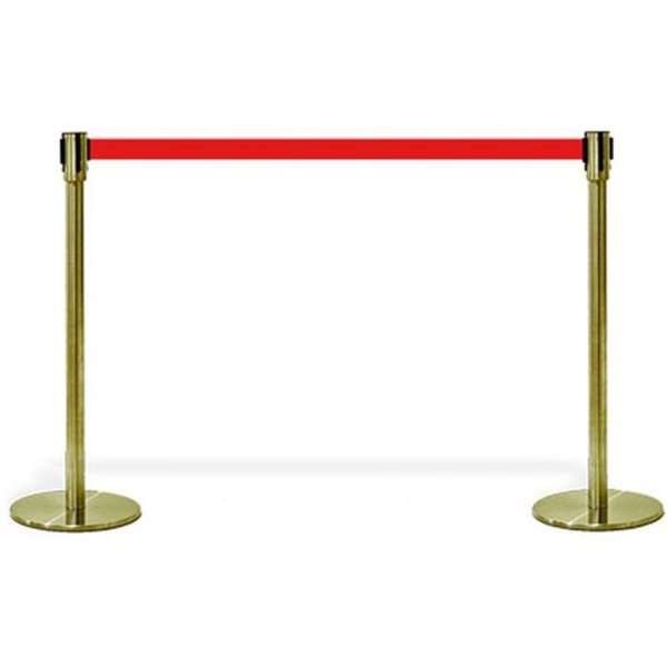 Barriärstolpesystem, 2 stativ med rött bälte #1