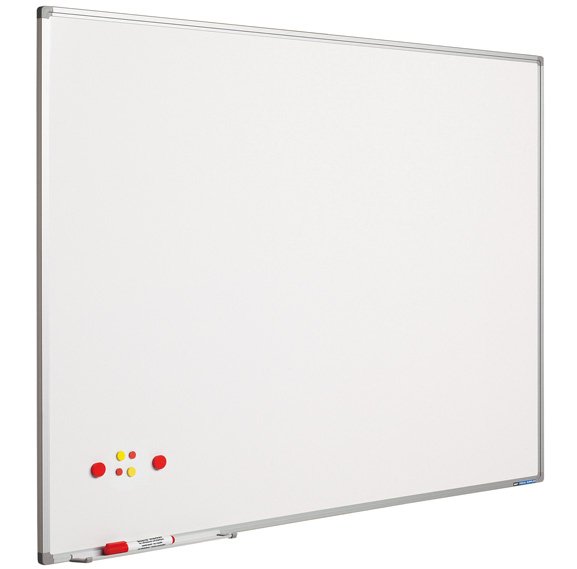 Whiteboard med alu-ram f&ouml;r intensiv anv&auml;ndning - 120x200 cm