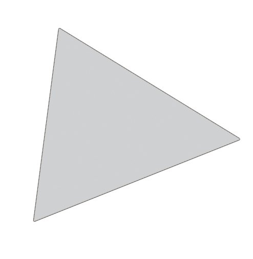 Magnet triangel 2x2 cm (49 st. per ark) - Grå #1