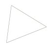 Magnet triangel 2x2 cm (49 st per ark) - Vit #1