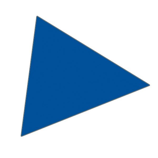 Magnet triangel 2x2 cm (49 st per ark) - Blå #1