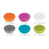 Magneter i 6 neonfärger, paket med 10 st. Ø32 mm - Blandade #1
