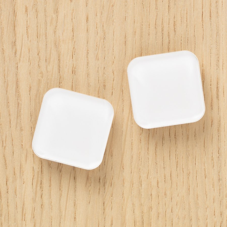 Starka glasmagneter vit kvadrat, 2-pack #1