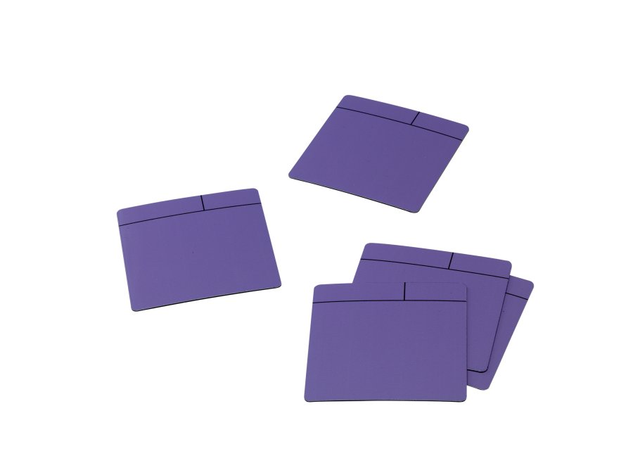Magnetiska uppgiftskort - Lila - paket med 5 st. #1