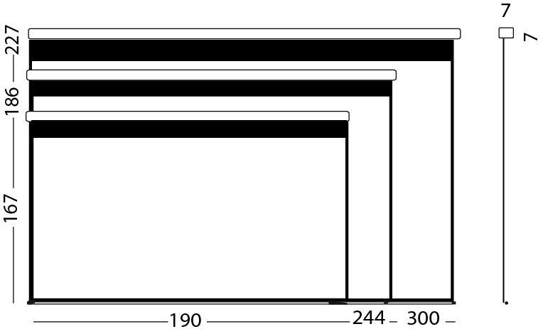 Duk - Elektroniskt format 4:3 - 244x211 cm.