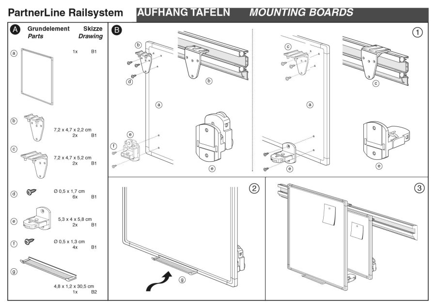 Tavla till v&auml;ggskensystem - 120x150 cm