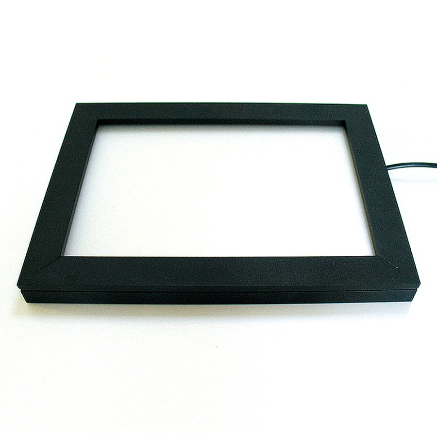 Crown LED Out box - Enkelsidig - Svart - A4