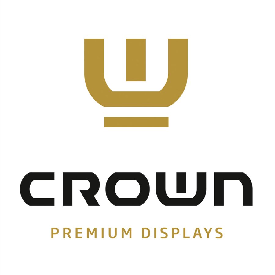 Crown LED Out box - Enkelsidig - Svart - A4