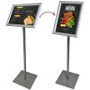 BASIC Infostand A3 - 92mm hög - A3 Klickram profil 25mm, silver #1